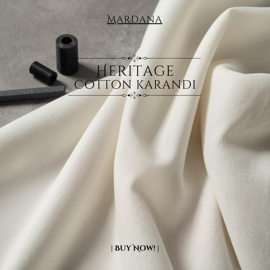 Classic Off-White - Heritage Cotton Karandi Suit