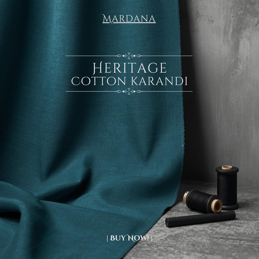 Shadow Zinc - Heritage Cotton Karandi Suit